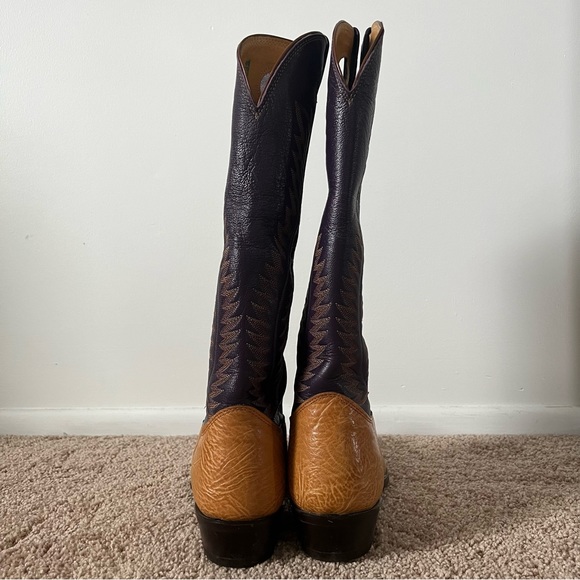 Nocona Brown and Black Cowboy Boots - Picture 3 of 8